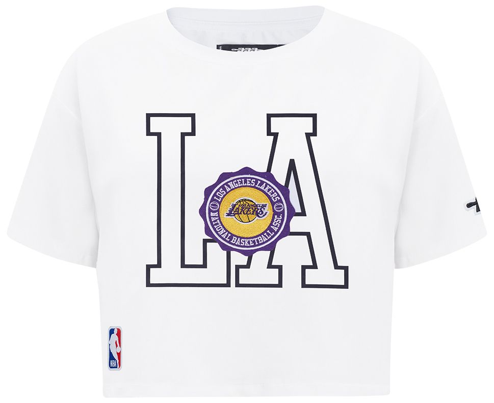 Pro Standard Women's Los Angeles Lakers White Crest Emblem Boxy T-Shirt product image