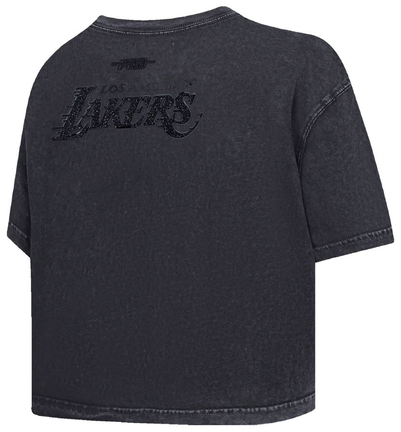 Pro Standard Women's Los Angeles Lakers Black Crystalline Boxy Short Sleeve T-Shirt product image