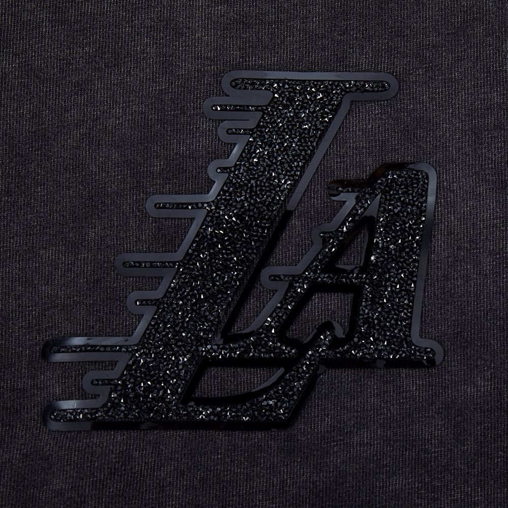 Pro Standard Women's Los Angeles Lakers Black Crystalline Boxy Short Sleeve T-Shirt product image