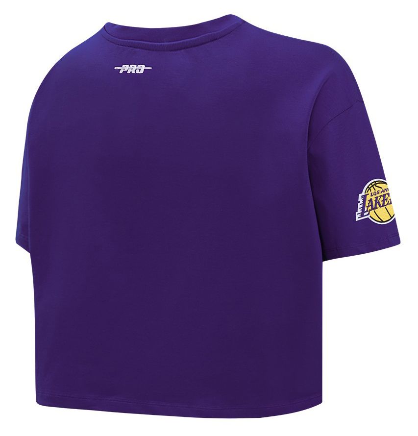 Pro Standard Women's Los Angeles Lakers Purple Wordplay Boxy T-Shirt product image