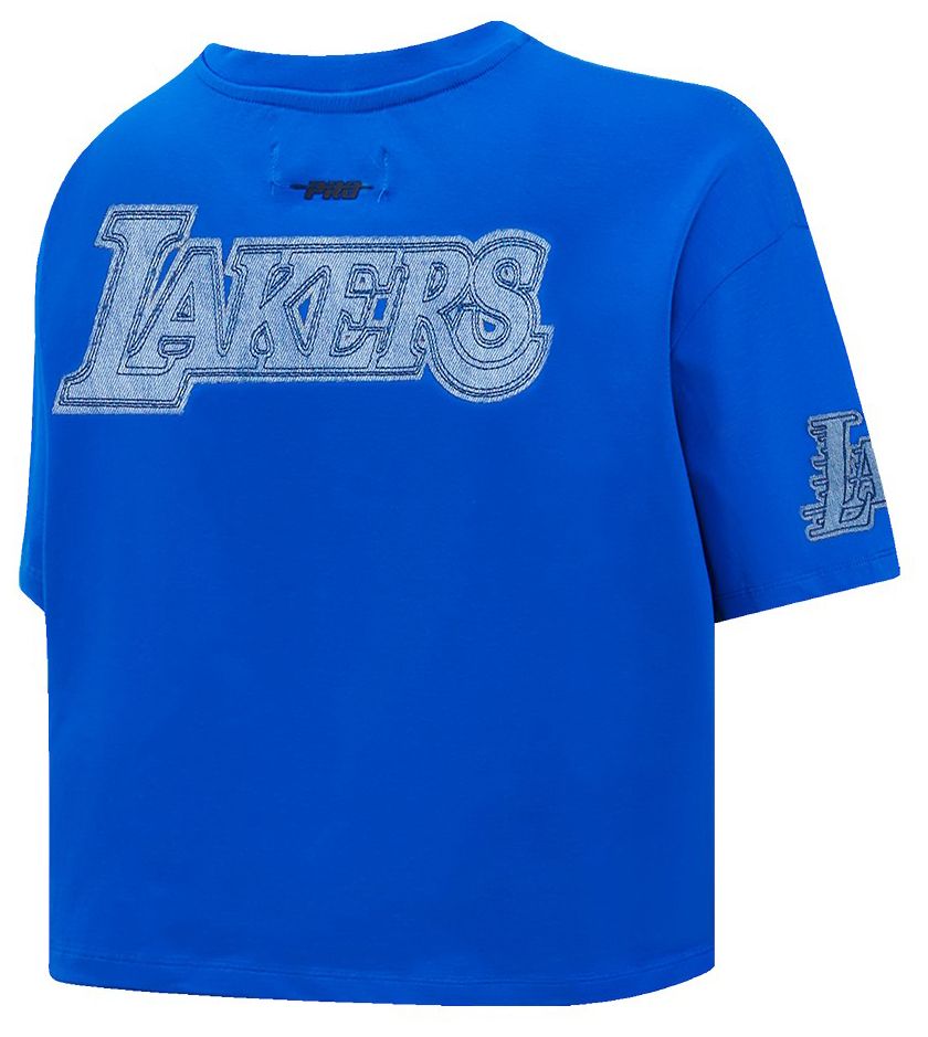 Pro Standard Women's Los Angeles Lakers Blue Varsity Blues Boxy T-Shirt product image