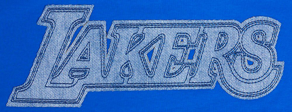 Pro Standard Women's Los Angeles Lakers Blue Varsity Blues Boxy T-Shirt product image