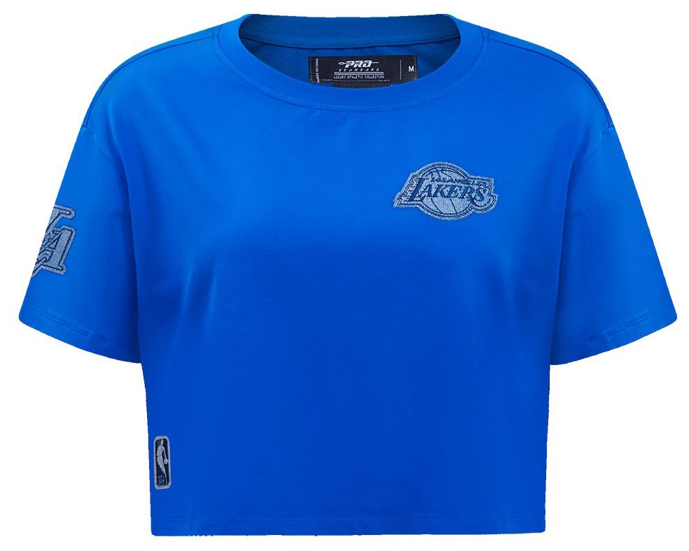Pro Standard Women's Los Angeles Lakers Blue Varsity Blues Boxy T-Shirt product image