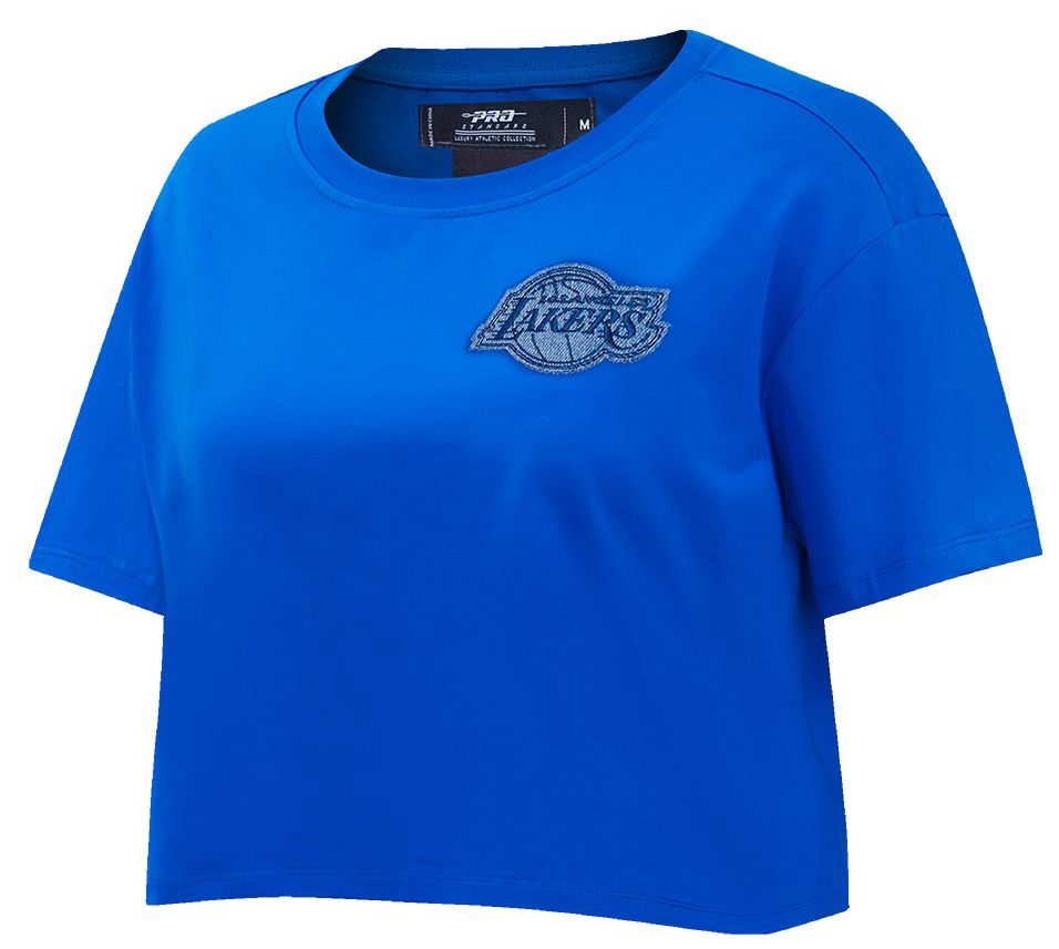 Pro Standard Women's Los Angeles Lakers Blue Varsity Blues Boxy T-Shirt product image