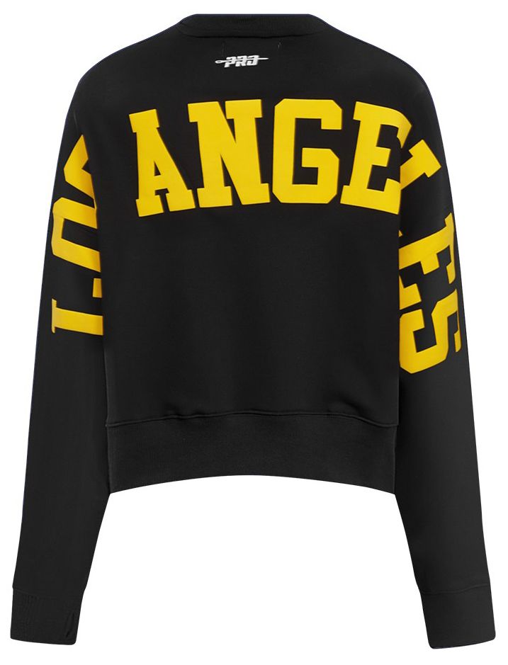 Pro Standard Women's Los Angeles Lakers Black Wingspan Fleece Crewneck Sweatshirt product image