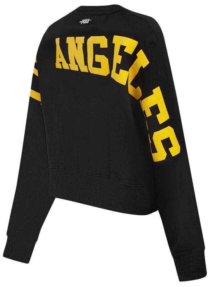 Pro Standard Women's Los Angeles Lakers Black Wingspan Fleece Crewneck Sweatshirt product image