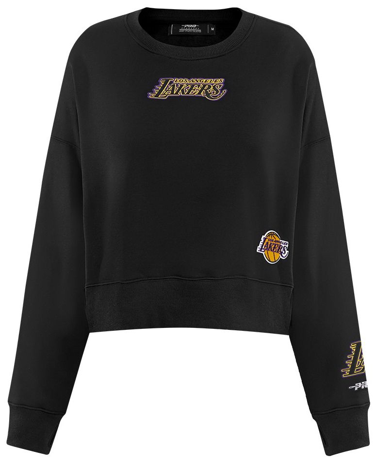 Pro Standard Women's Los Angeles Lakers Black Wingspan Fleece Crewneck Sweatshirt product image