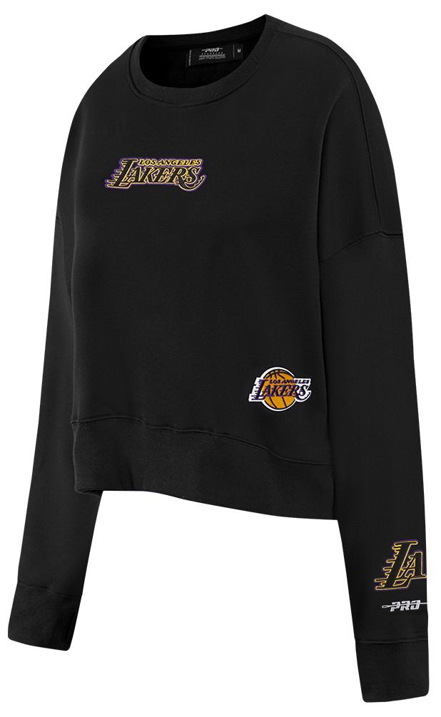 Pro Standard Women's Los Angeles Lakers Black Wingspan Fleece Crewneck Sweatshirt product image