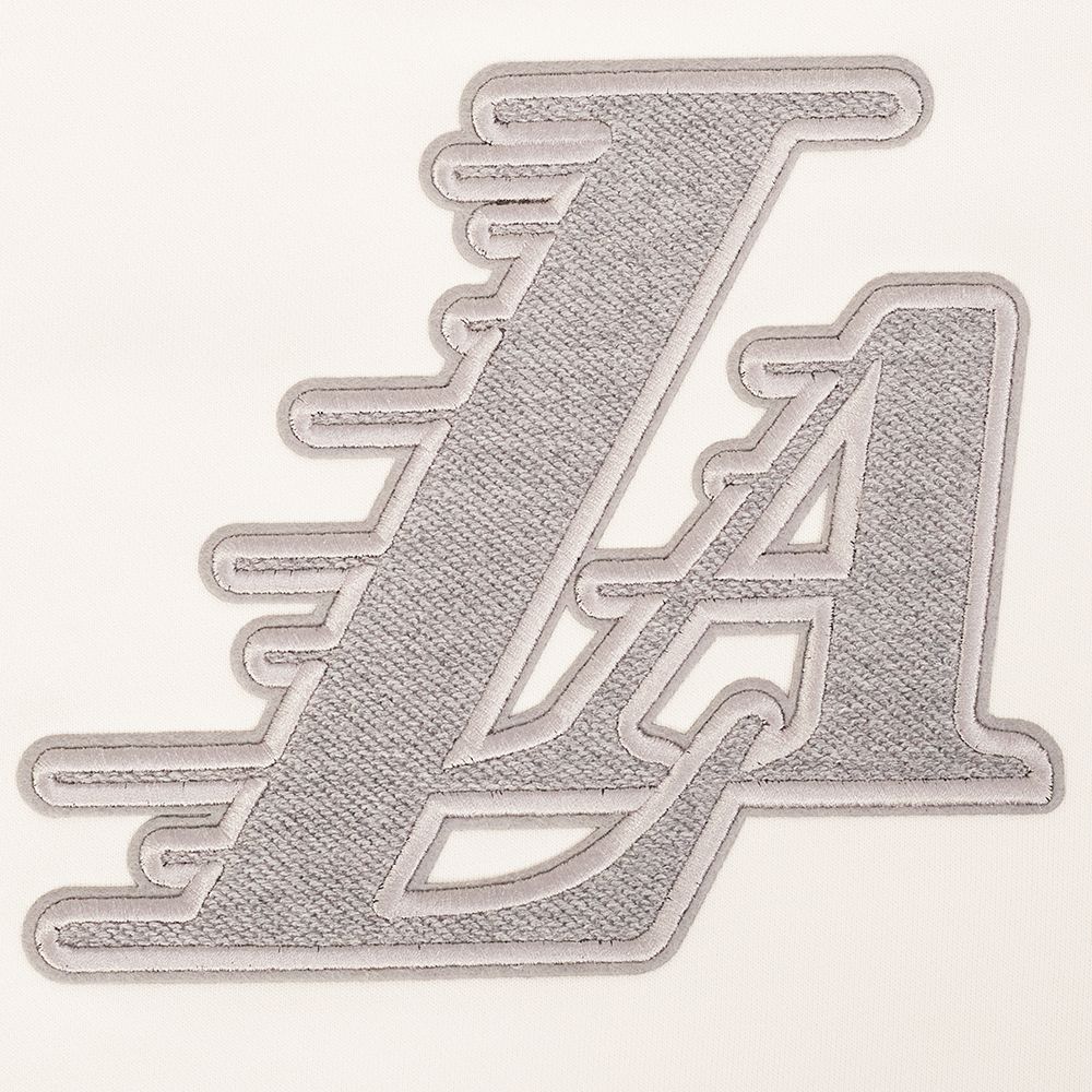 Pro Standard Women's Los Angeles Lakers Off White Reverse French Terry Crewneck Sweatshirt product image