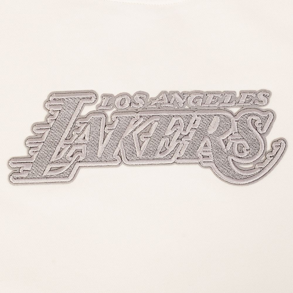 Pro Standard Women's Los Angeles Lakers Off White Reverse French Terry Crewneck Sweatshirt product image