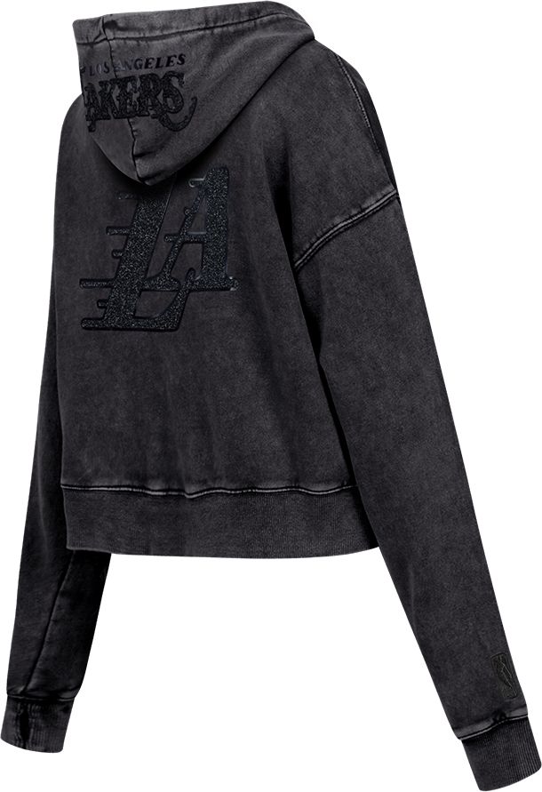 Pro Standard Women's Los Angeles Lakers Black Crystalline Cropped Pullover Hoodie product image