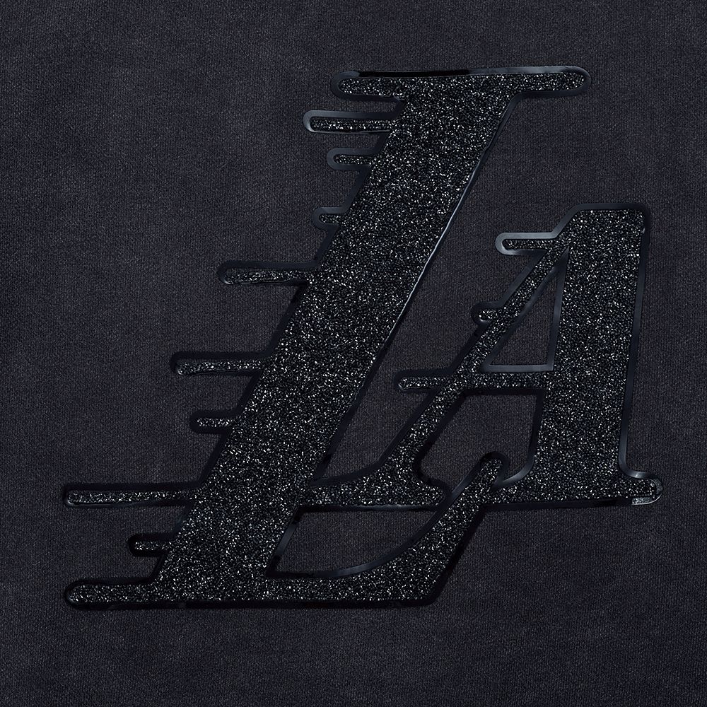 Pro Standard Women's Los Angeles Lakers Black Crystalline Cropped Pullover Hoodie product image