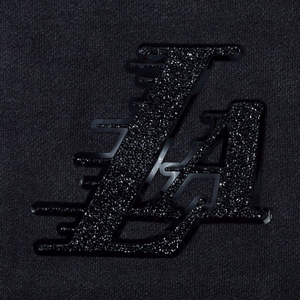 Pro Standard Women's Los Angeles Lakers Black Crystalline Cropped Pullover Hoodie product image