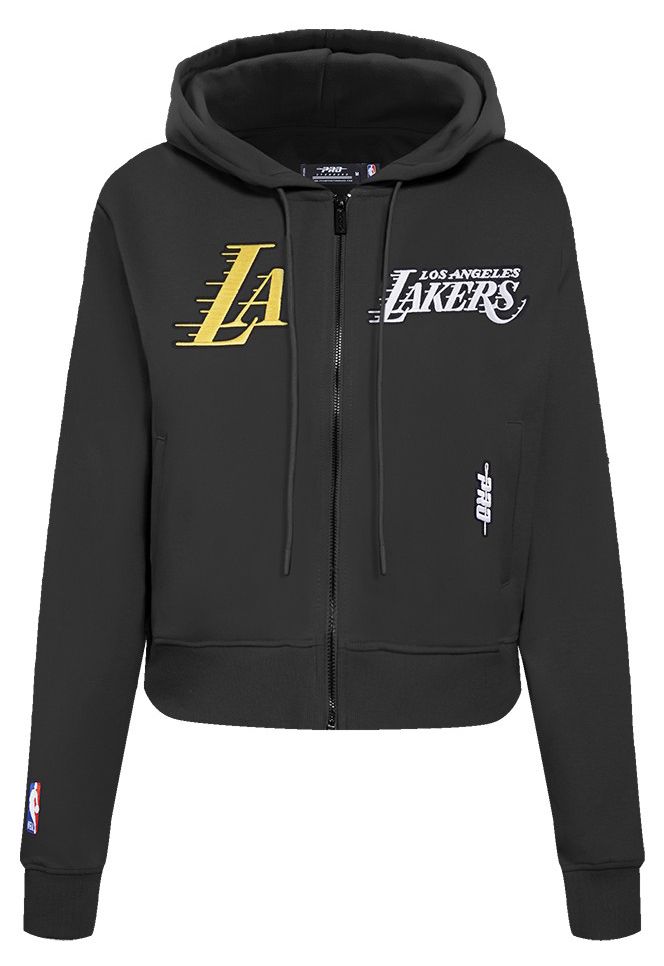 Pro Standard Women's Los Angeles Lakers Black Wordplay Full Zip Hoodie product image