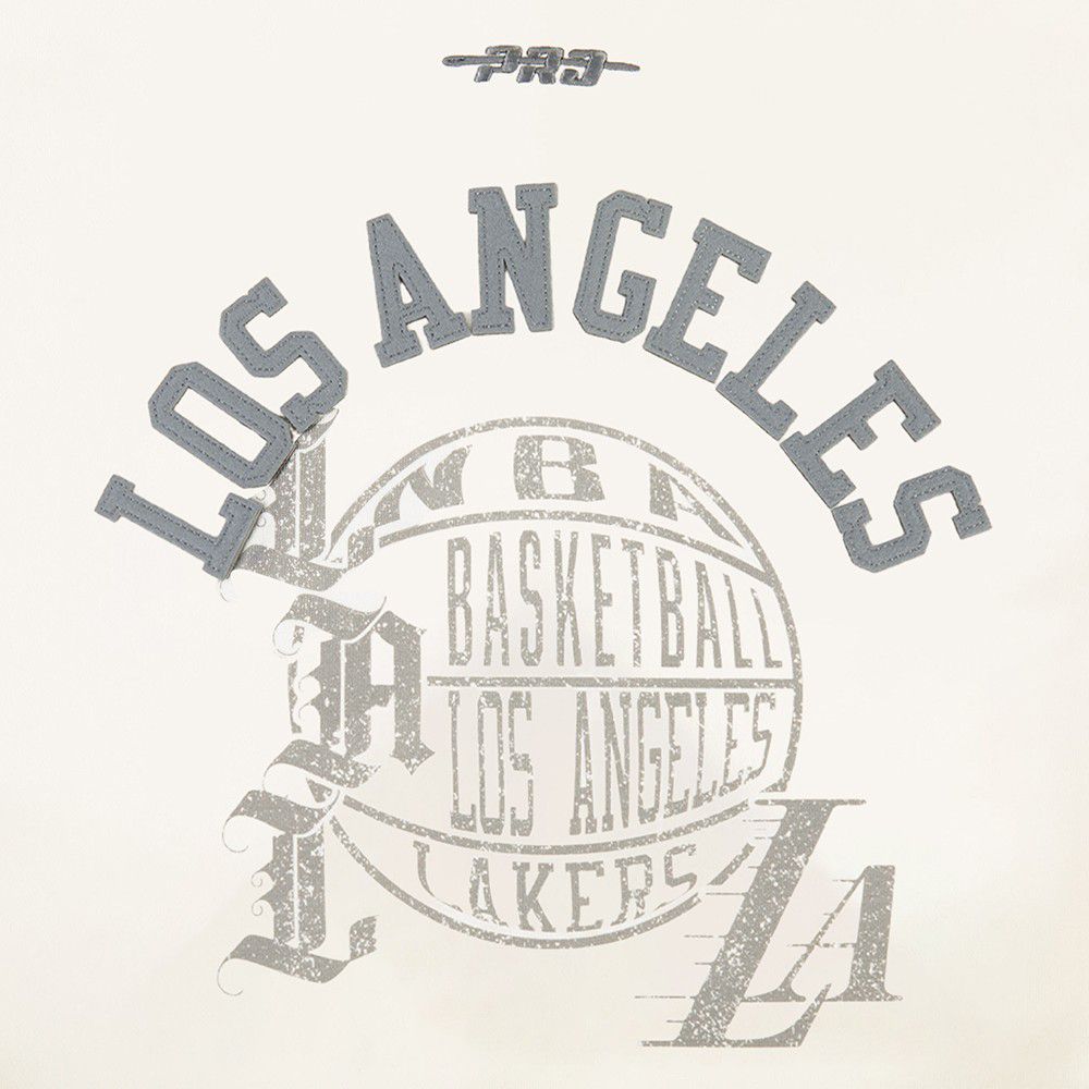 Pro Standard Women's Los Angeles Lakers Off White Street Team Crewneck Sweatshirt product image