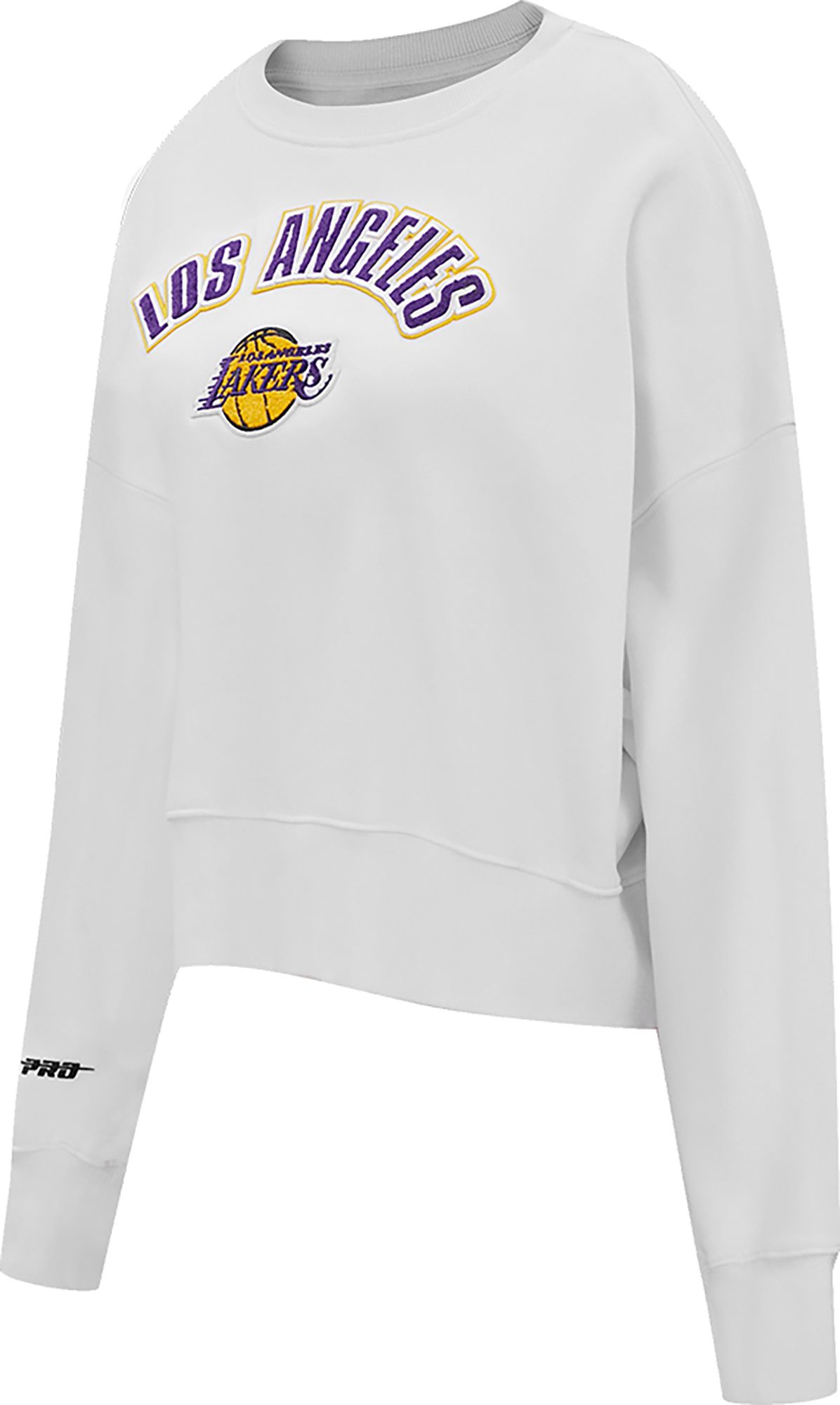 Pro Standard Women's Los Angeles Lakers White Fleece Crewneck Sweater product image