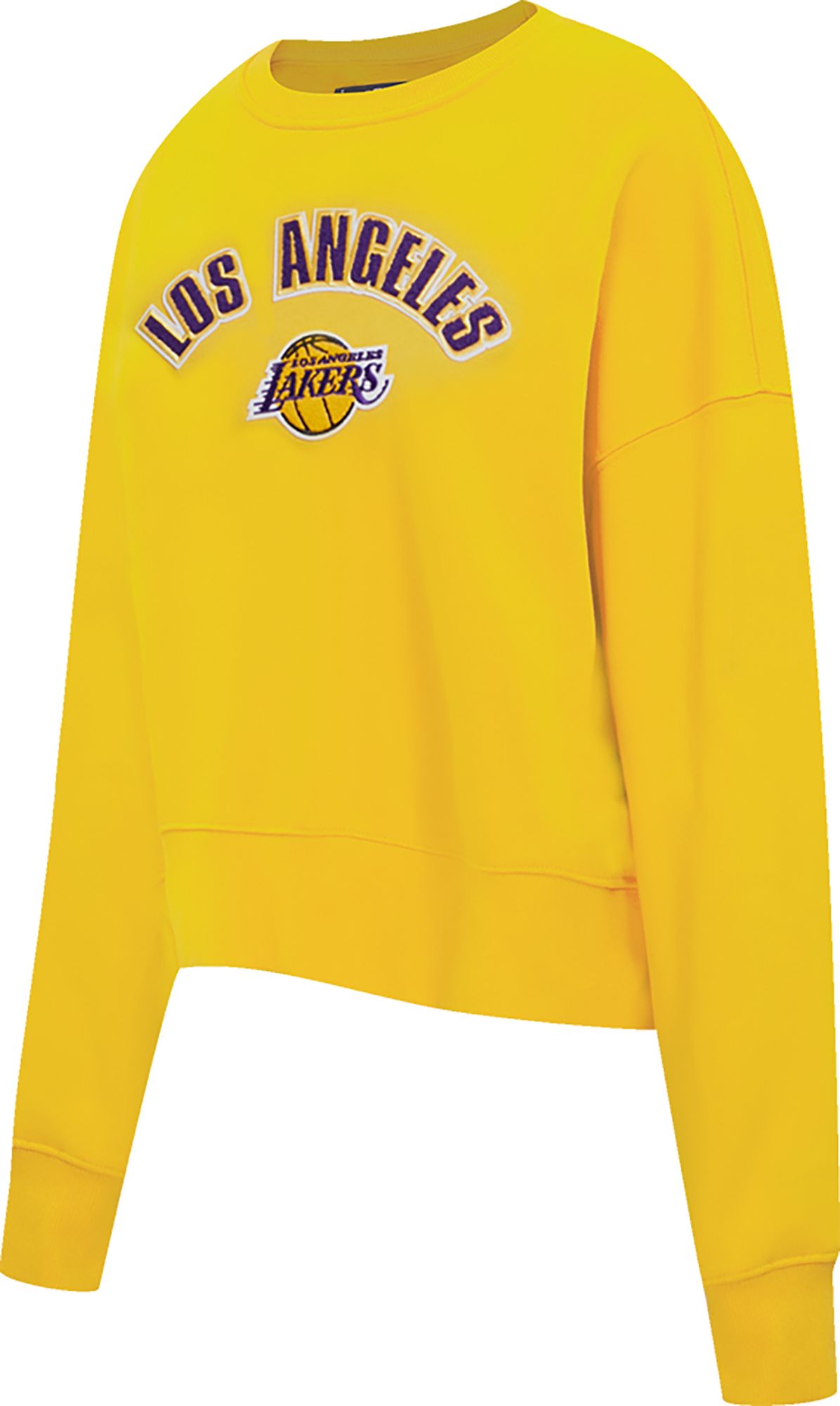 Pro Standard Women's Los Angeles Lakers Yellow Fleece Crewneck Sweater product image