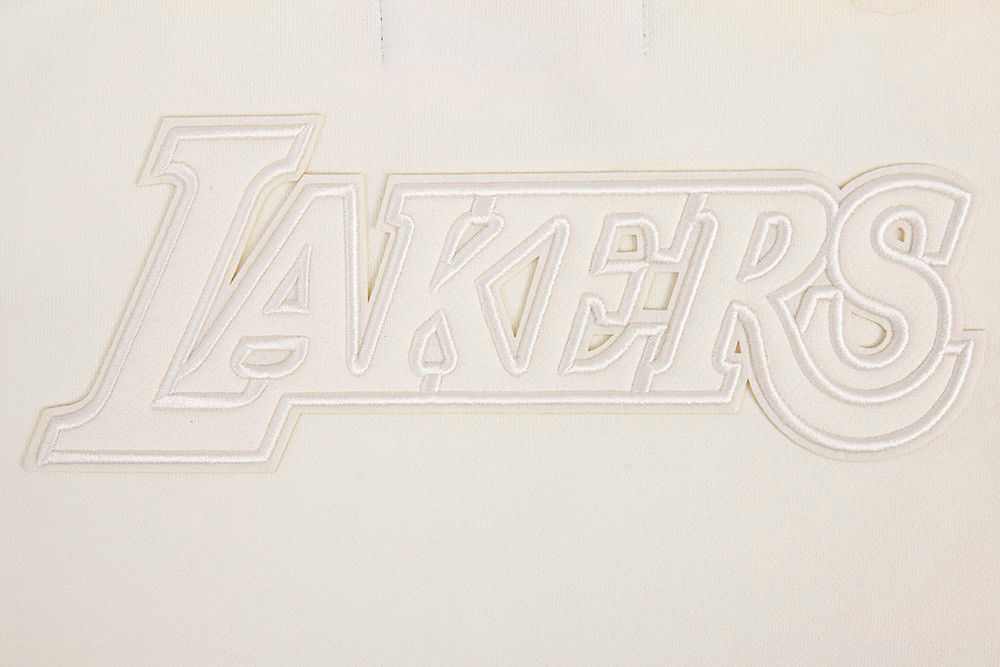 Pro Standard Women's Los Angeles Lakers Off White Neutral Fleece Crewneck Sweatshirt product image