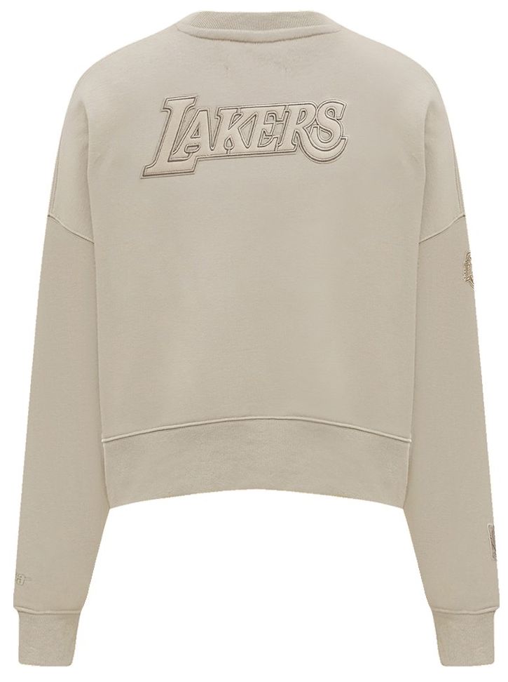 Pro Standard Women's Los Angeles Lakers Taupe Neutral Fleece Crewneck Sweatshirt product image