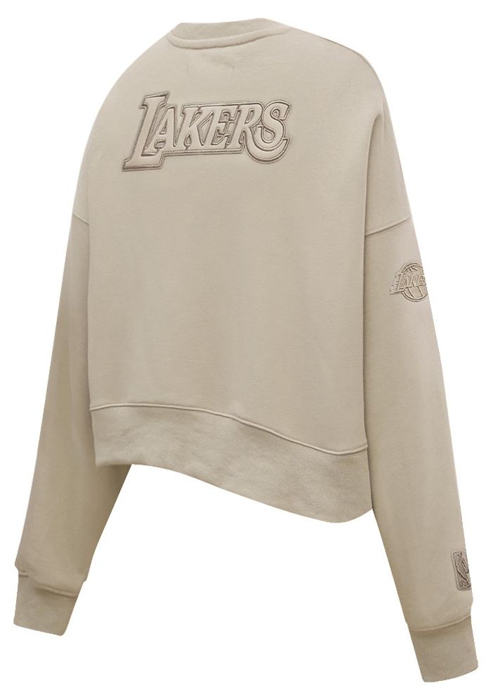 Pro Standard Women's Los Angeles Lakers Taupe Neutral Fleece Crewneck Sweatshirt product image