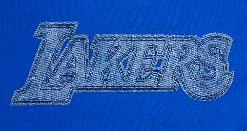 Pro Standard Women's Los Angeles Lakers Blue Varsity Blues Fleece Crewneck Sweatshirt product image