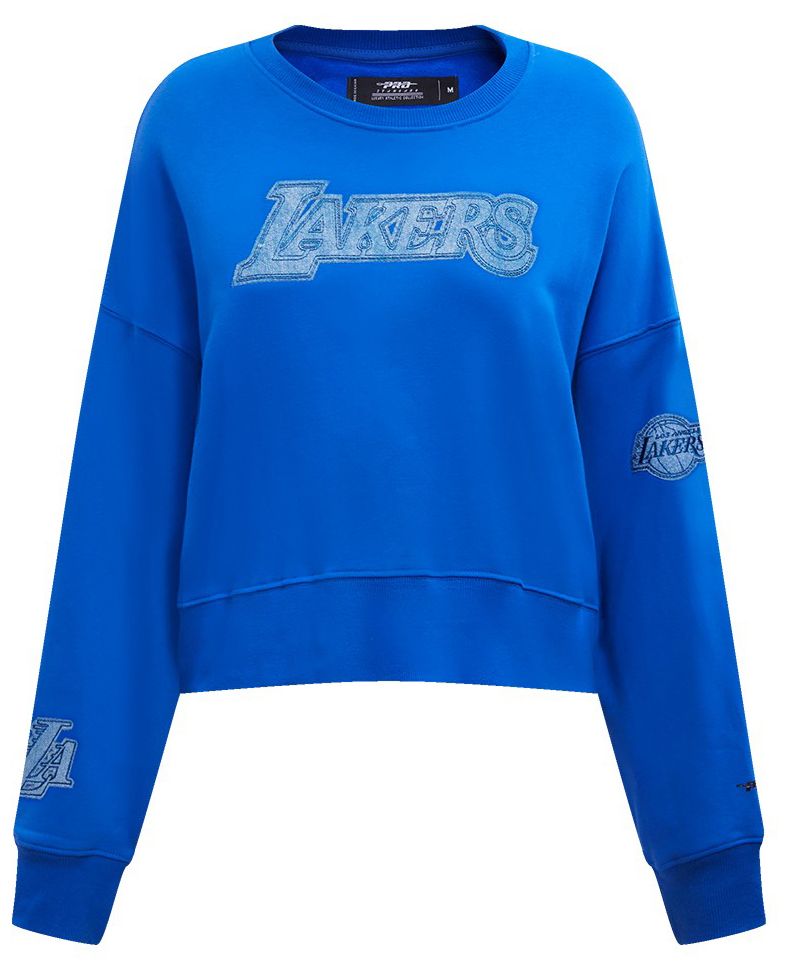 Pro Standard Women's Los Angeles Lakers Blue Varsity Blues Fleece Crewneck Sweatshirt product image