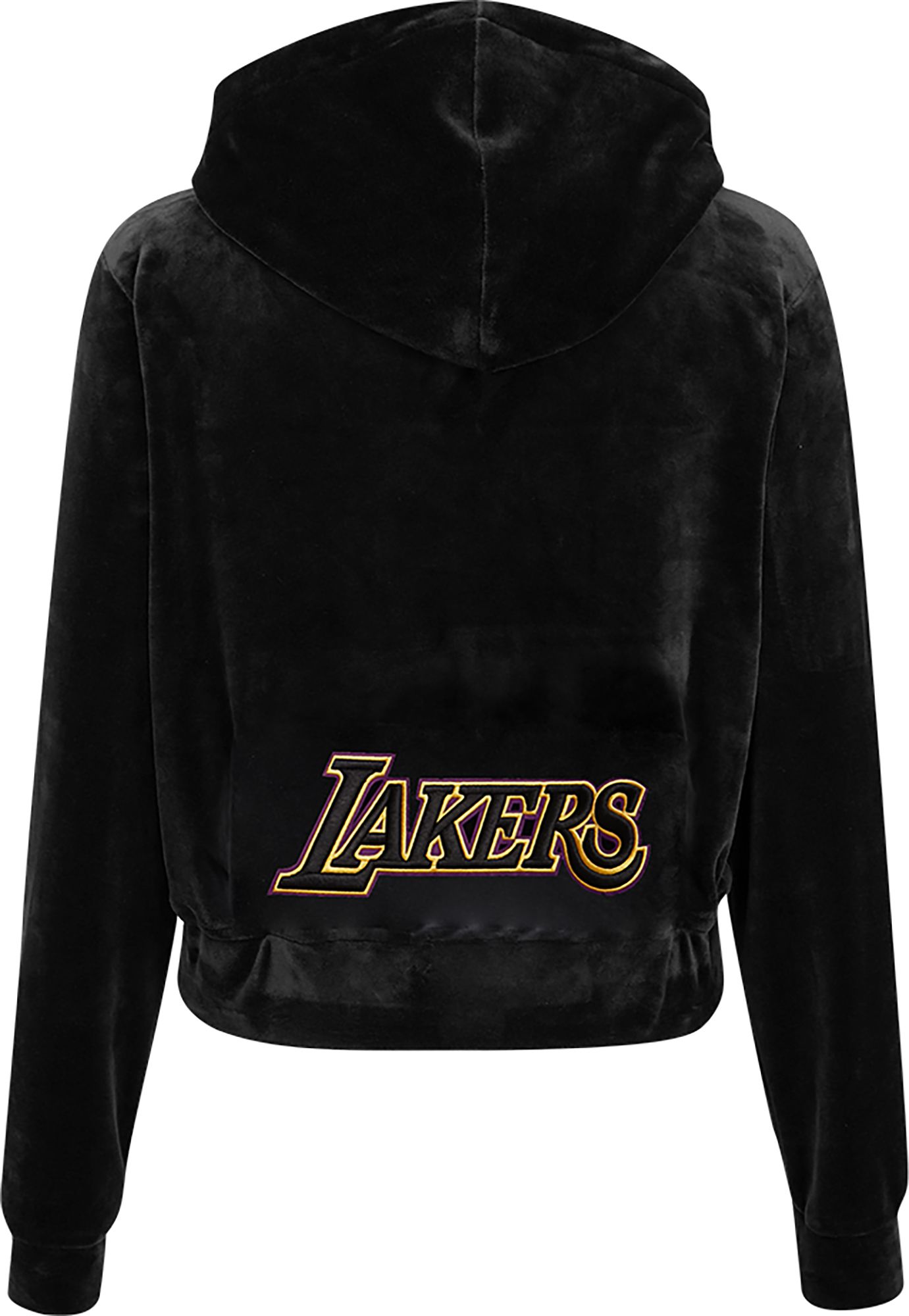 Pro Standard Women's Los Angeles Lakers Black Velour Full Zip Hoodie product image