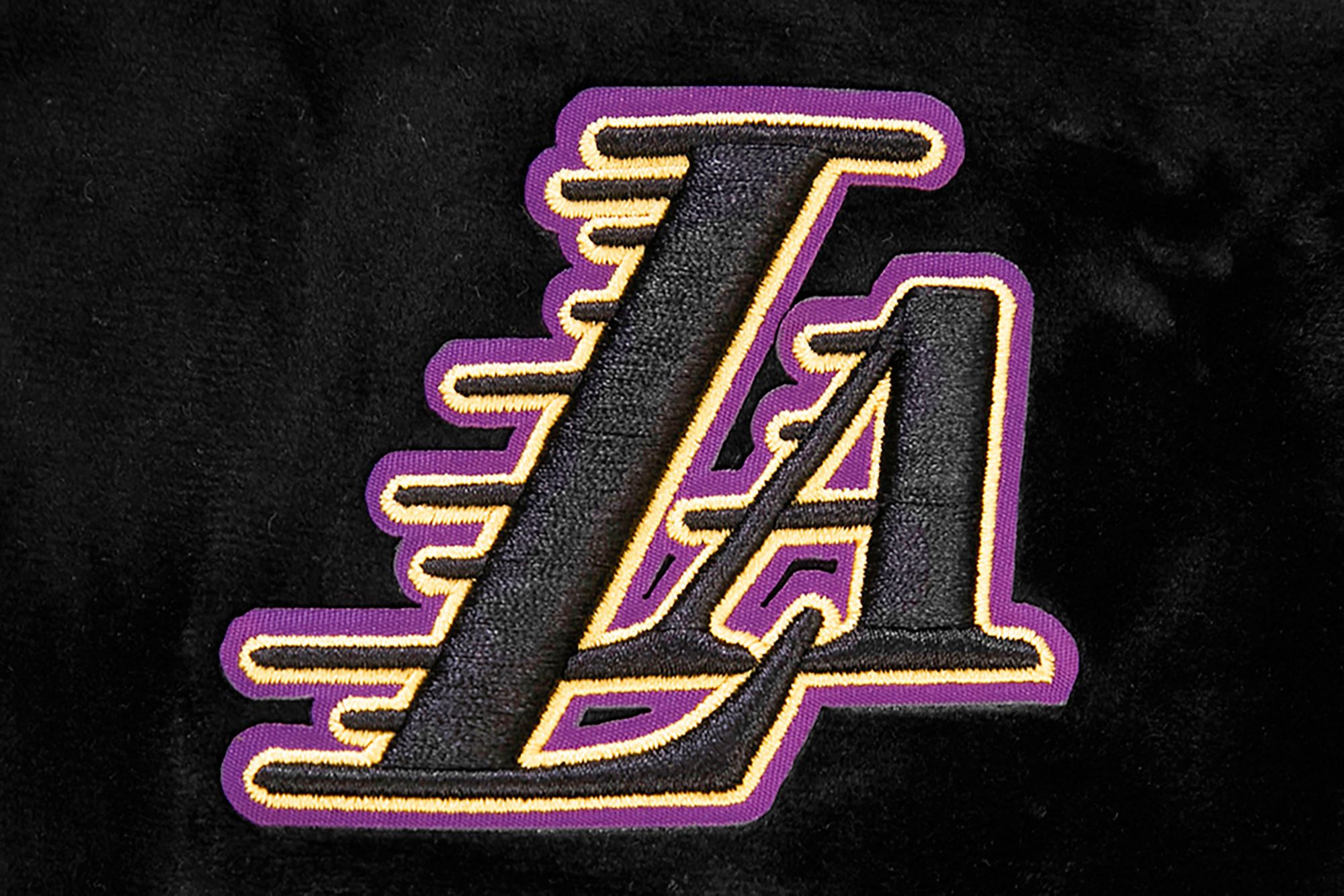 Pro Standard Women's Los Angeles Lakers Black Velour Full Zip Hoodie product image