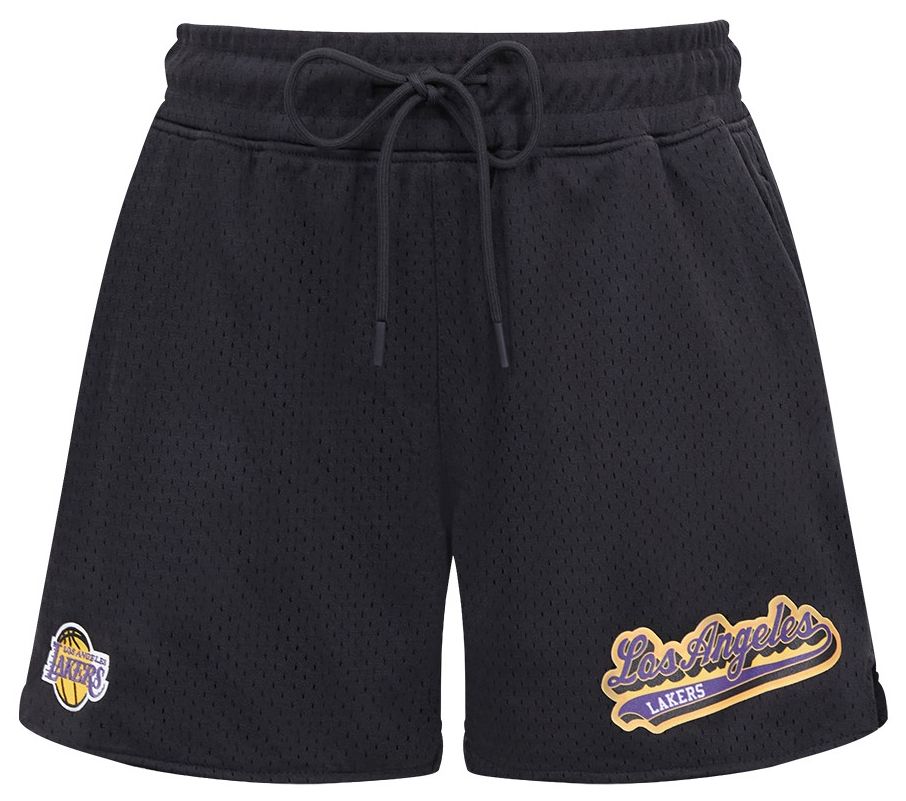 Pro Standard Women's Los Angeles Lakers Black Script Tail Mesh Shorts product image