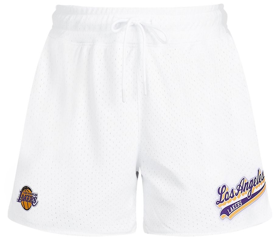 Pro Standard Women's Los Angeles Lakers White Script Tail Mesh Shorts product image