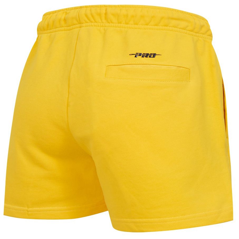 Pro Standard Women's Los Angeles Lakers Yellow Classic Fleece Shorts product image
