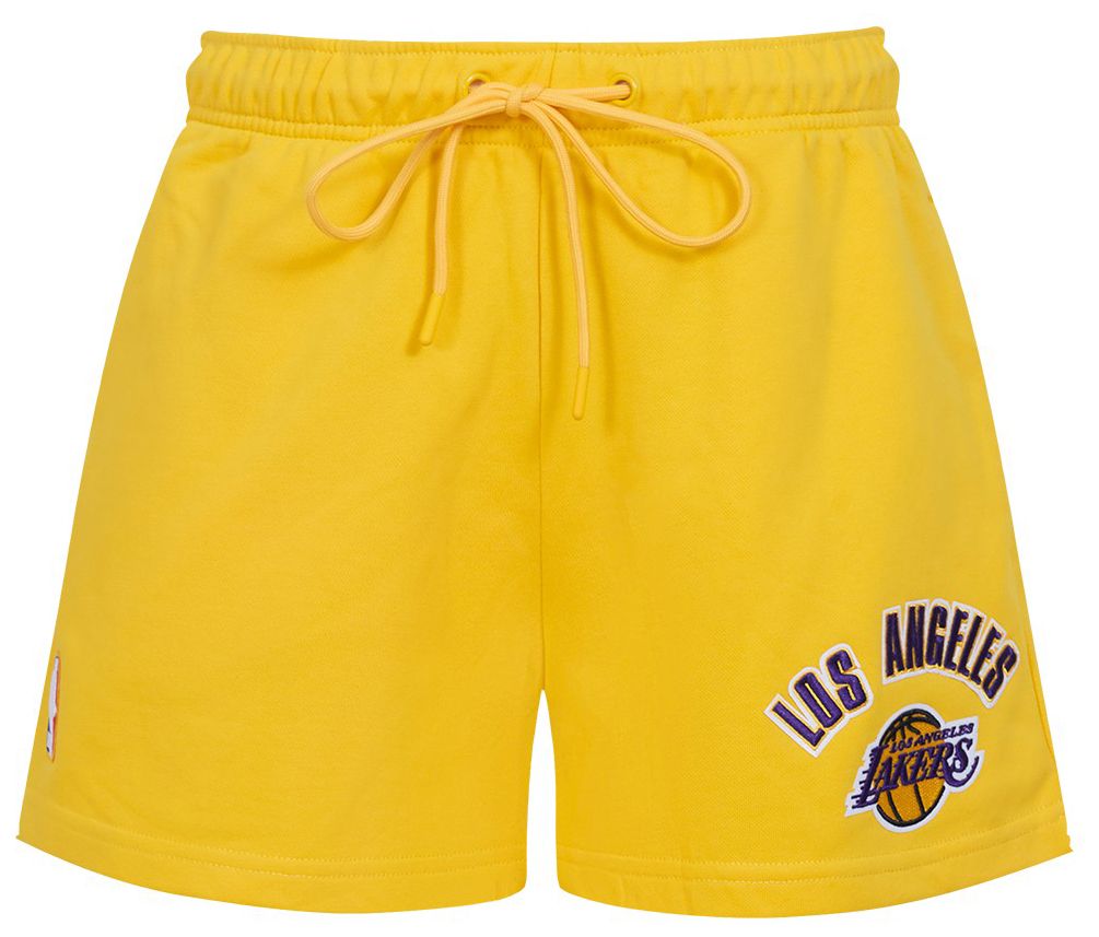 Pro Standard Women's Los Angeles Lakers Yellow Classic Fleece Shorts product image