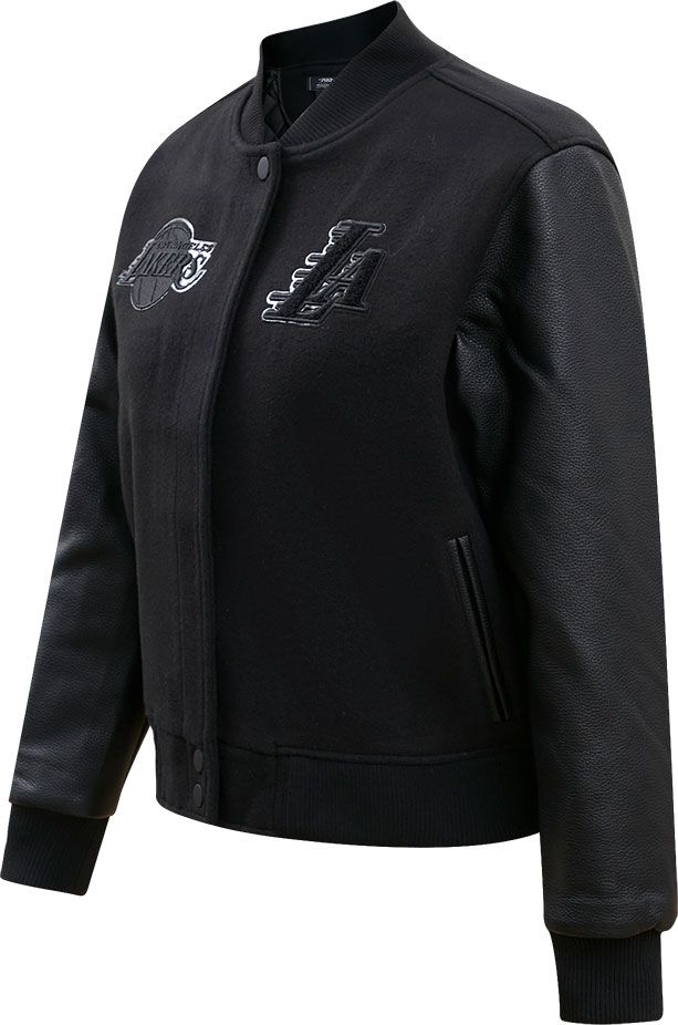 Pro Standard Women's Los Angeles Lakers Black Wool Varsity Jacket product image
