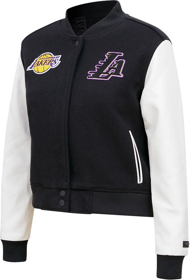 Pro Standard Women's Los Angeles Lakers Black Wool Varsity Jacket product image