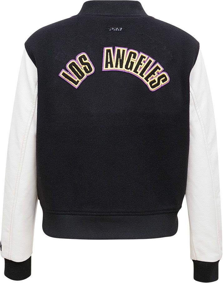 Pro Standard Women's Los Angeles Lakers Black Wool Varsity Jacket product image