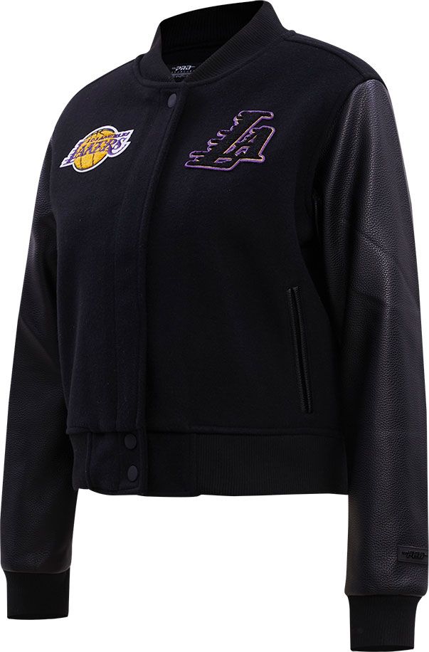 Pro Standard Women's Los Angeles Lakers Black Wool Varsity Jacket product image