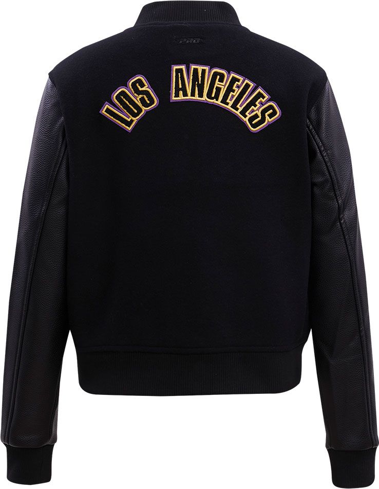 Pro Standard Women's Los Angeles Lakers Black Wool Varsity Jacket product image
