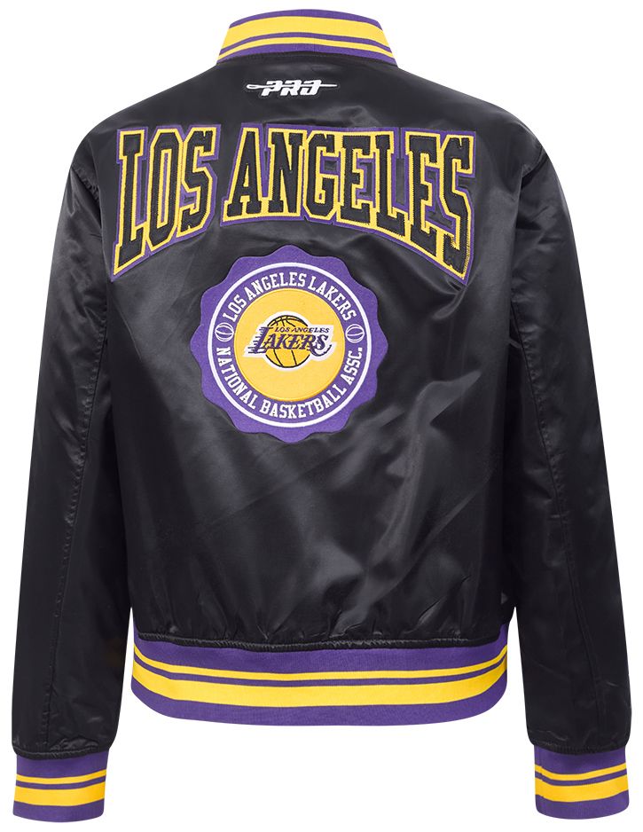 Pro Standard Women's Los Angeles Lakers Black Crest Emblem Full-Zip Satin Jacket product image