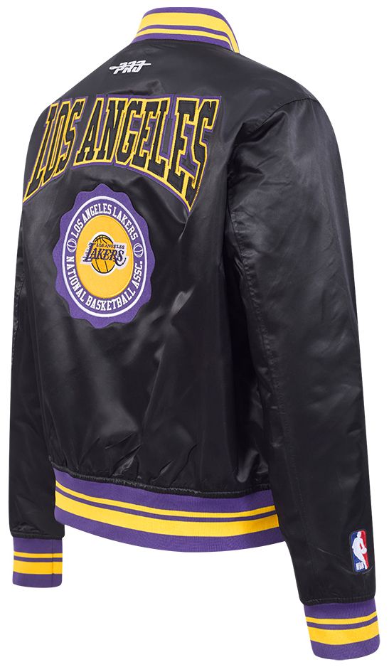 Pro Standard Women's Los Angeles Lakers Black Crest Emblem Full-Zip Satin Jacket product image