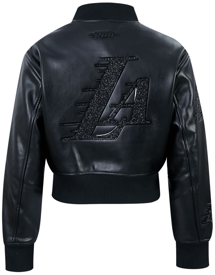 Pro Standard Women's Los Angeles Lakers Black Full-Zip Leather Jacket product image