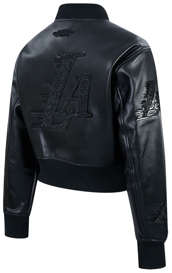 Pro Standard Women's Los Angeles Lakers Black Full-Zip Leather Jacket product image