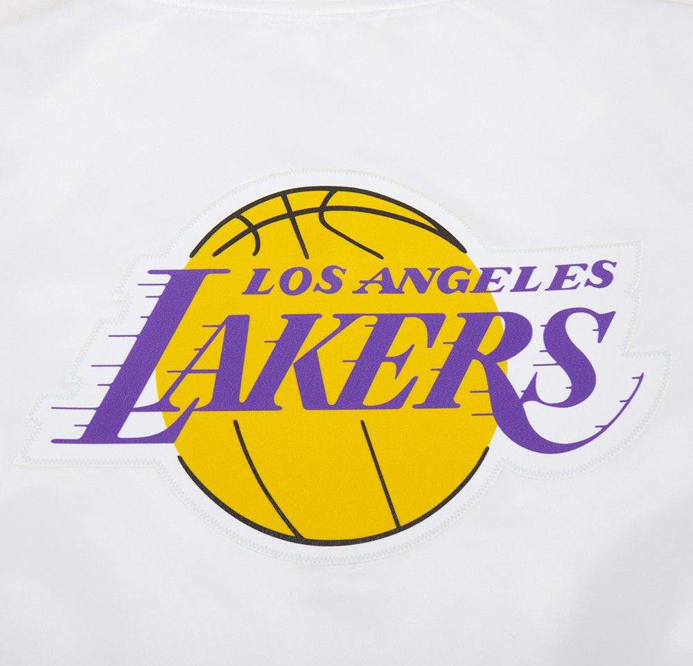 Pro Standard Women's Los Angeles Lakers White Classic Satin Jacket product image