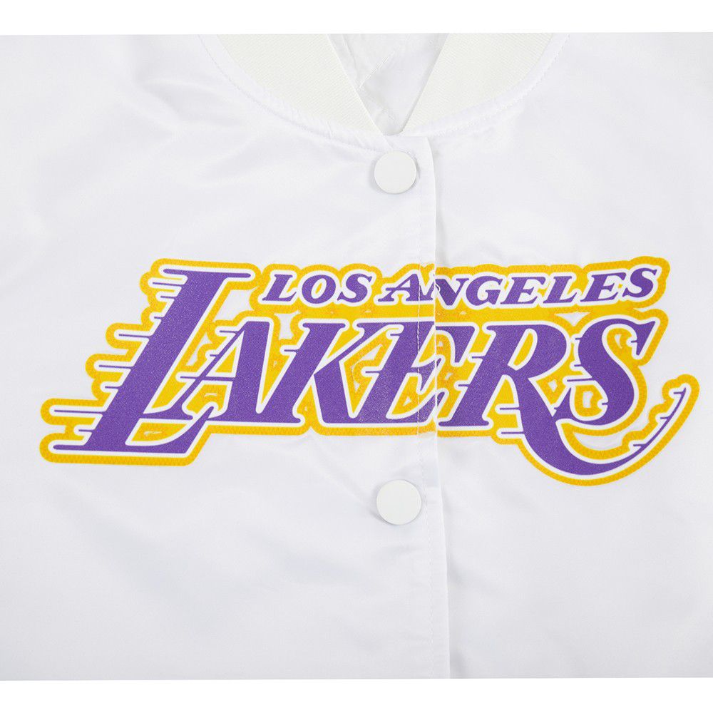 Pro Standard Women's Los Angeles Lakers White Classic Satin Jacket product image