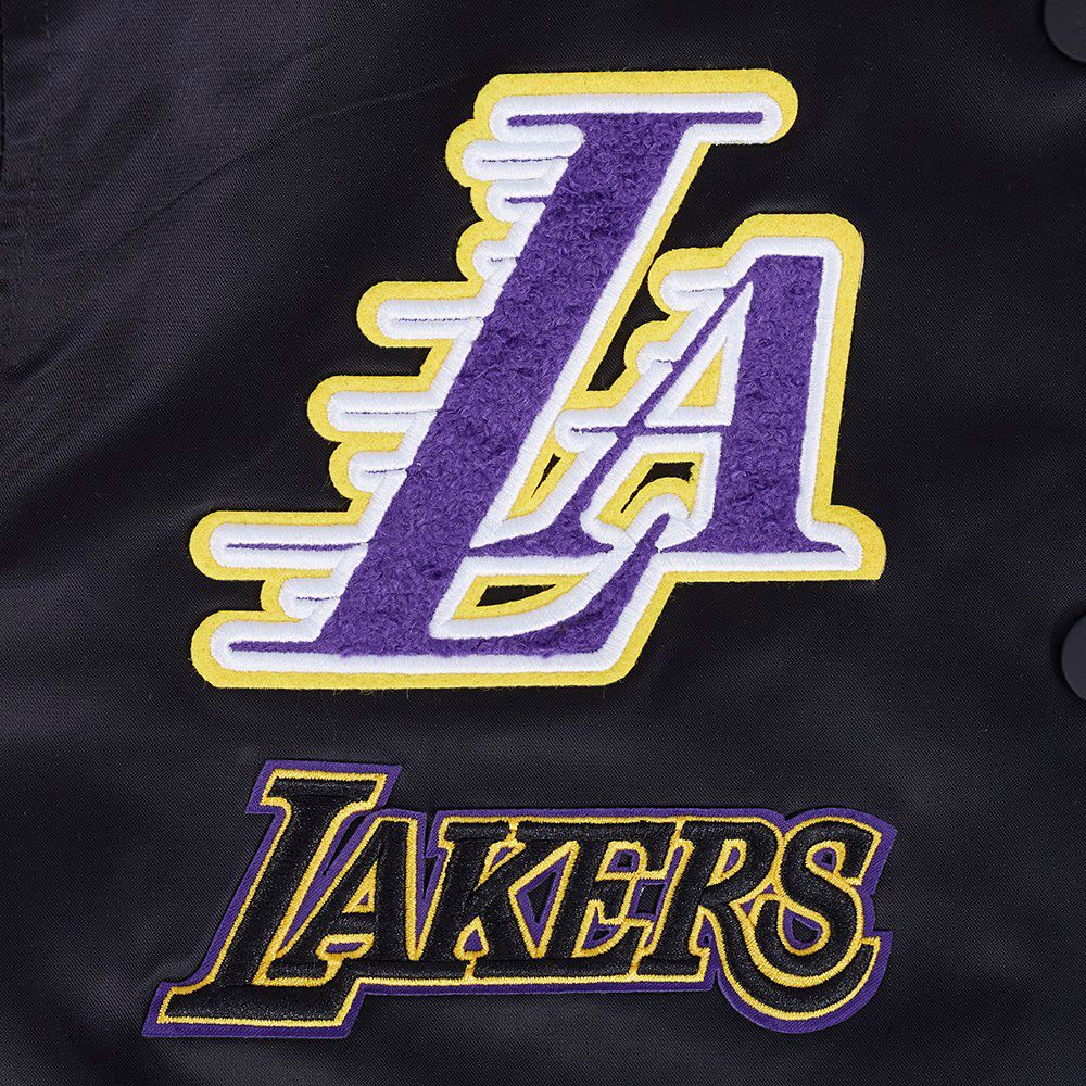 Pro Standard Women's Los Angeles Lakers Black Retro Classic Rib Satin Jacket product image