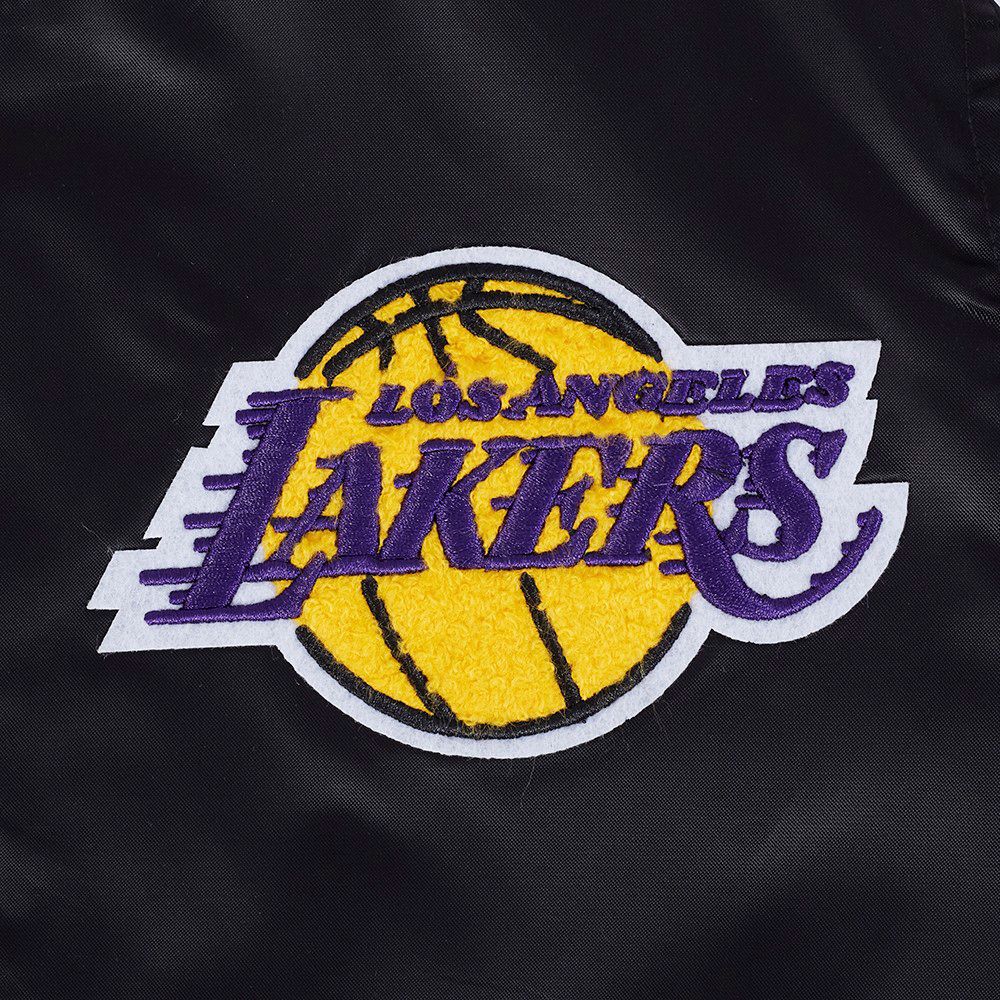 Pro Standard Women's Los Angeles Lakers Black Retro Classic Rib Satin Jacket product image