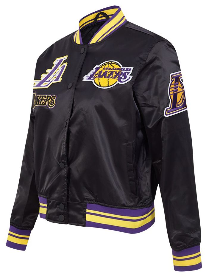 Pro Standard Women's Los Angeles Lakers Black Retro Classic Rib Satin Jacket product image