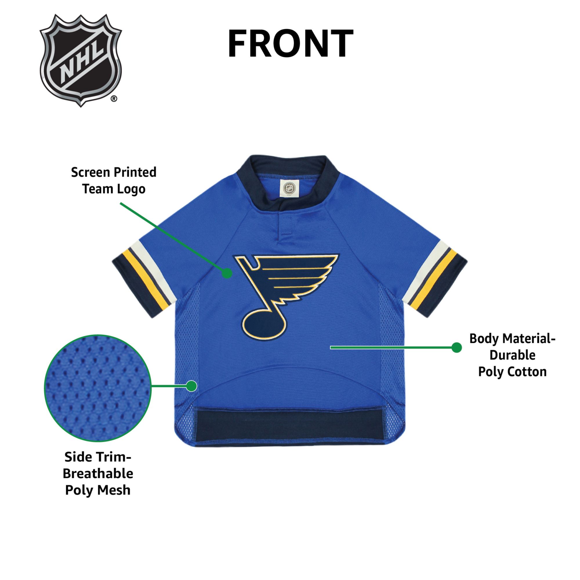 Pets First NHL St. Louis Blues Pet Jersey