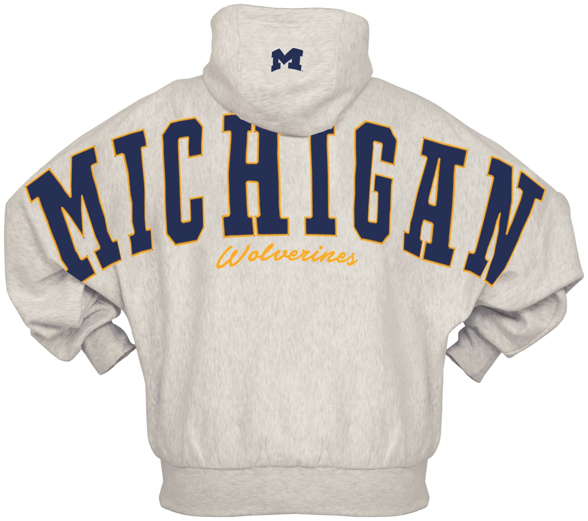 Pressbox Women's Michigan Wolverines Grey Belvedere Oversized Hoodie product image