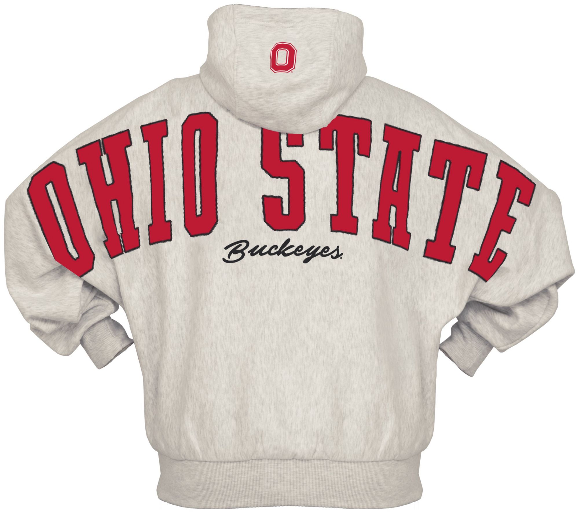 Pressbox Women's Ohio State Buckeyes Grey Belvedere Oversized Hoodie product image