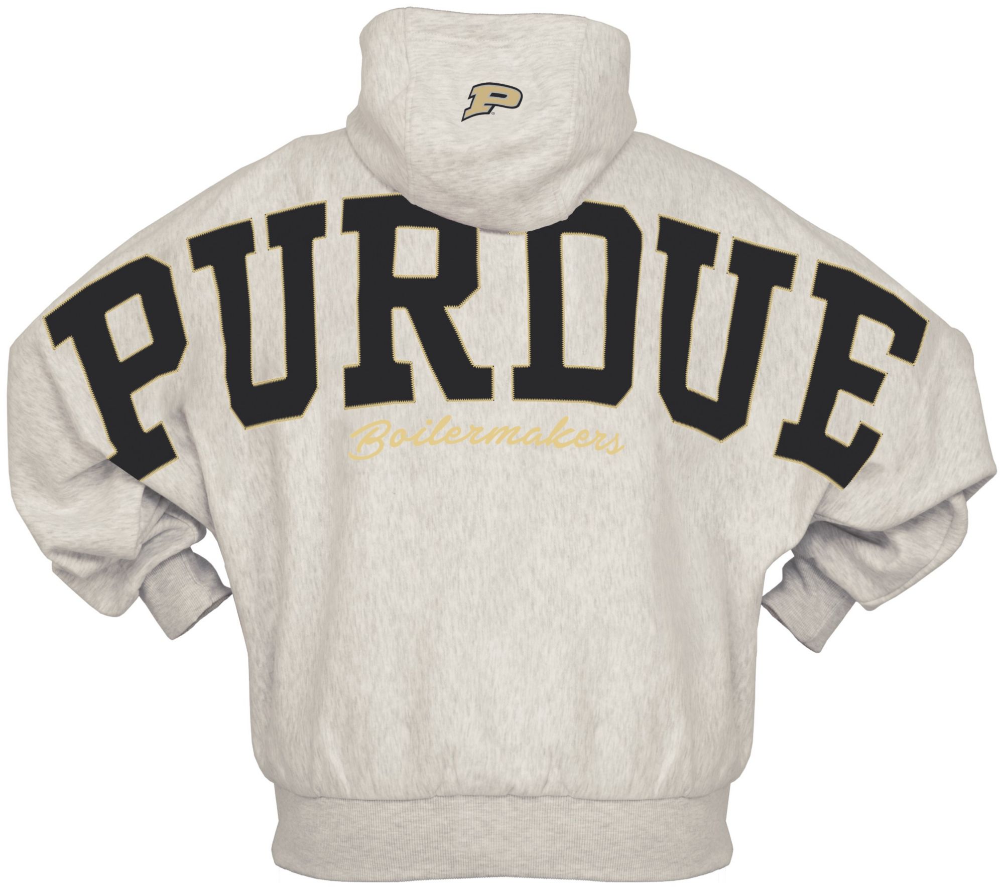 Pressbox Women's Purdue Boilermakers Grey Belvedere Oversized Hoodie product image